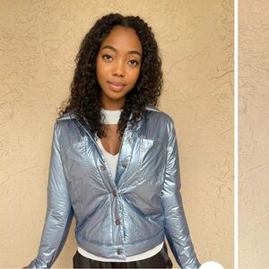 J. Society Society Metallic Jacket in Slate.